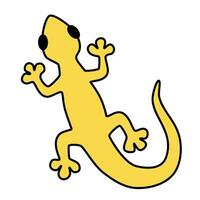 a cartoon house lizard with a long tail and a small head vector