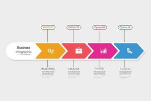 infografía vector, grafico. presentación. negocio conceptos, partes, pasos, procesos. visualización de infografía datos. puesta en marcha modelo. - vector