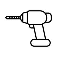 power drill icon in line style vector