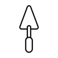 trowel carpentry tool icon in line style vector