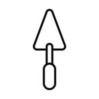 trowel carpentry tool icon in line style vector