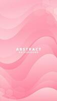 Abstract Gradient Pink liquid background. Modern vector background design. Dynamic Waves. Fluid shapes composition.  Fit for social media story template