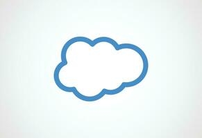 sólido nube logo diseño, vector diseño modelo