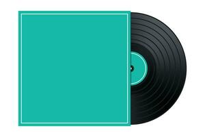 Vector Vinyl in the Box, Cover Mockup, Template Illustration. Bright Color.