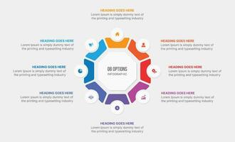 Cycle Infographic Template Design With 8 Stages vector