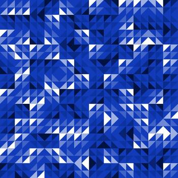 Seamless Blue Geometric Vector Pattern with Triangles. Modern and Elegant Luxury Abstract Background with Triangle Shapes. Bright Repeat Pattern for Fabric, Scrapbook, Brochure, Banner