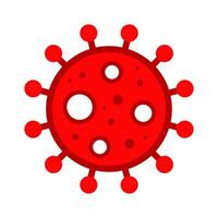 Virus Cell Stamp. Red Vector. Epidemic Warning Symbol or Sign, Risk Zone Sticker. Disease Restricted Zone. vector