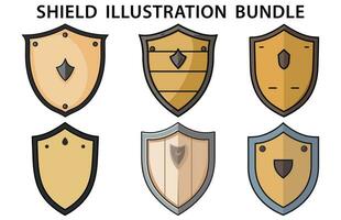 Shield Protect badge vector illustration bundle, Set of Shield Vector collection