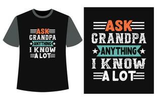 contento abuelos día camiseta vector, gracioso Clásico abuelos día camiseta diseño vector