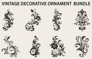 Clásico tipográfico diseño elemento vector manojo, conjunto de caligráfico vector decorativo ornamento elemento