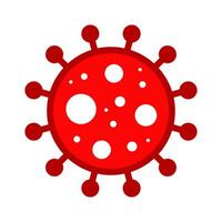 Virus Cell Stamp. Red Vector. Epidemic Warning Symbol or Sign, Risk Zone Sticker. Disease Restricted Zone. vector