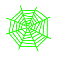 Green spider web PNG