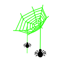 Green spider web PNG