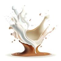 Creamy splash isolate background vector