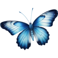 flying blue butterfly. AI Generative png