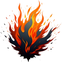 Fire Explosion Blast Flame. AI Generative png