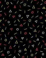 a black background with colorful triangles and triangles vector