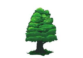 Illustration of a single tree. vector