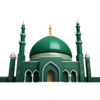 donker groen Islamitisch moskee. ai generatief png