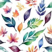 Watercolor Spring and Leaves. AI Generative png