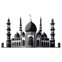 islamique mosquée silhouette. ai génératif png