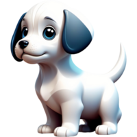 3d Cartoon Puppy. AI Generative png