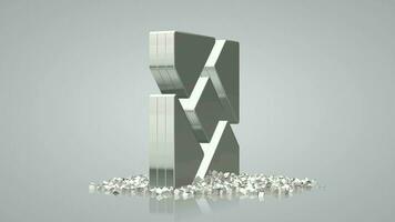 Background with Rotating Silver Geometric Shapes, Cubes, Unique Design, Reflection, 3D Rendering video