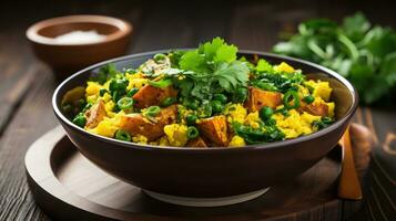 Tofu scramble. savory protein-packed and filling photo