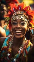 Traditional Caribbean costumes and music at  Carnival photo