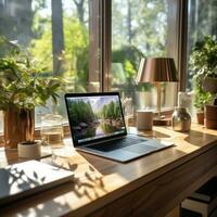 Work from home - Remote work setups and technology photo