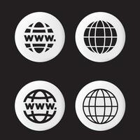 Web icon set, Go to web symbol icon vector