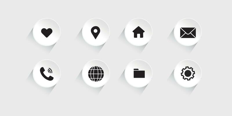 Contact us icon vector. Communication icon set