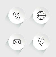 Contact us icon vector. Communication icon set vector
