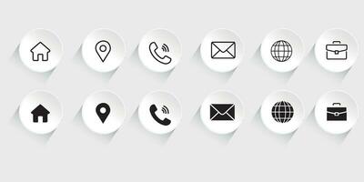 Contact us icon vector. Communication icon set vector