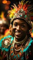 Traditional Caribbean costumes and music at  Carnival photo