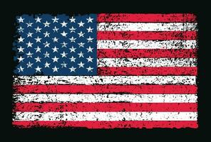 USA Grunge Flag Design vector