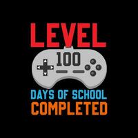 Level 100 days of school completed vector