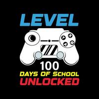 Level 100 days of school unlocked vector