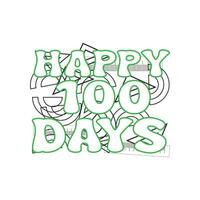 Happy 100 days vector