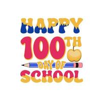 Happy 100th day of school vector