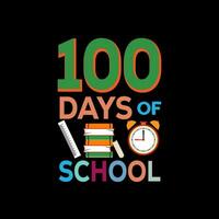 100 days of school, 100 days of school t shirt design vector