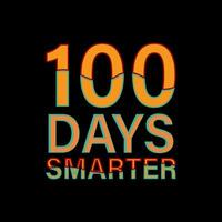 100 days smarter vector