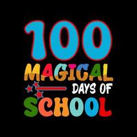 100 magical days of school vector