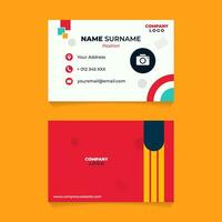 Abstract Name Card Design for Business or Company vector