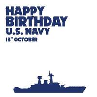 U.S. NAVY Birthday Template Vector