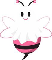Pink Ghost Boo Cute Bees Breast cancer vector