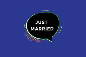 new just married modern, website, click button, level, sign, speech, bubble  banner, vector