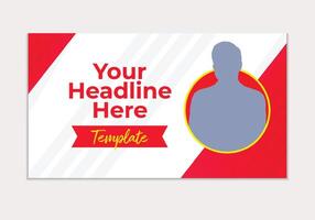 Web banner and YouTube thumbnail design template vector