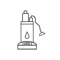 Sump pump line icon on white background. vector
