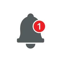 Notification bell icon in flat style. Incoming inbox message vector illustration on isolated background. Ringing bell sign business concept.